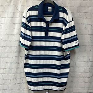 Callaway Opti Dry striped large golf polo shirt